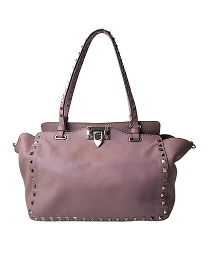 Small Rockstud Trapeze Tote, front view